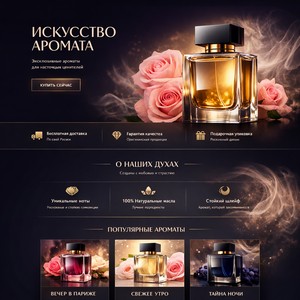 Разработка лендинга для компании занимающейся продажей духов