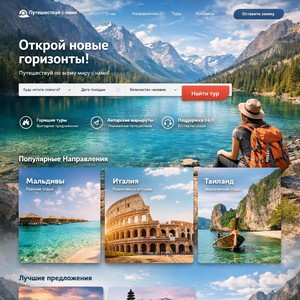 Разработка лендинга для туристической компании